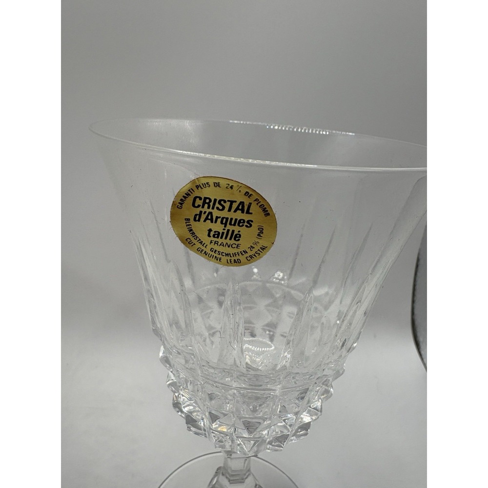 2 Vintage Cristal D'Arques Verite Lead Crystal Wine Goblets 5 Oz W.M. Dalton